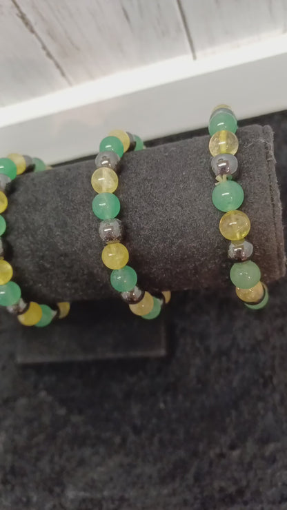 Aventurine Citrine & Hematite